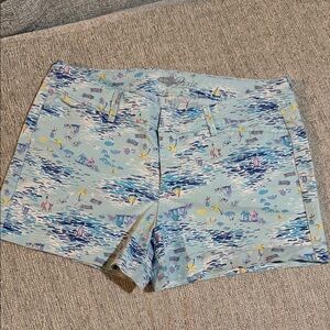 Old navy pixie chino beach island Patterned Blue Women's Shorts